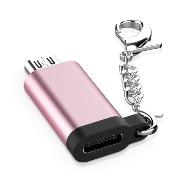 Micro USB til USB-C adapter J51 rosa