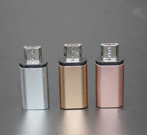 Micro USB till USB-C / Lightning adapter 3 st