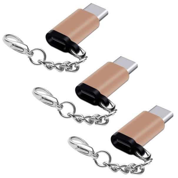 Micro USB - USB-C átalakító 3 db K54 arany