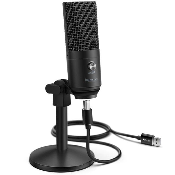 Microfon cu suport K1479 negru
