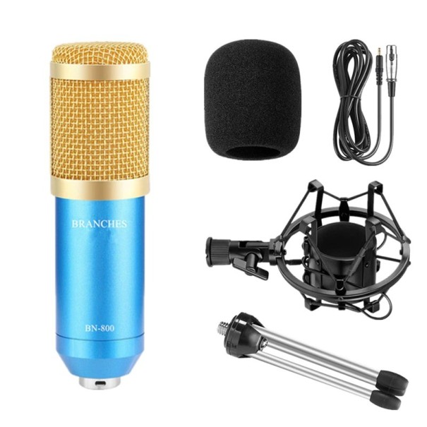 Microfon cu suport K1481 albastru