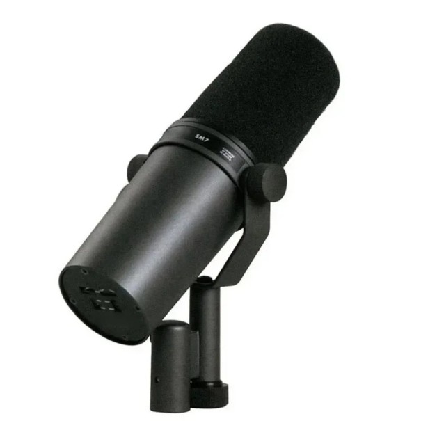 Microfone dinâmico com saída XLR para gravação em estúdio Podcast Vocal Comutador de agudos e graves Windscreen integrado Alto SPL Suporte 1