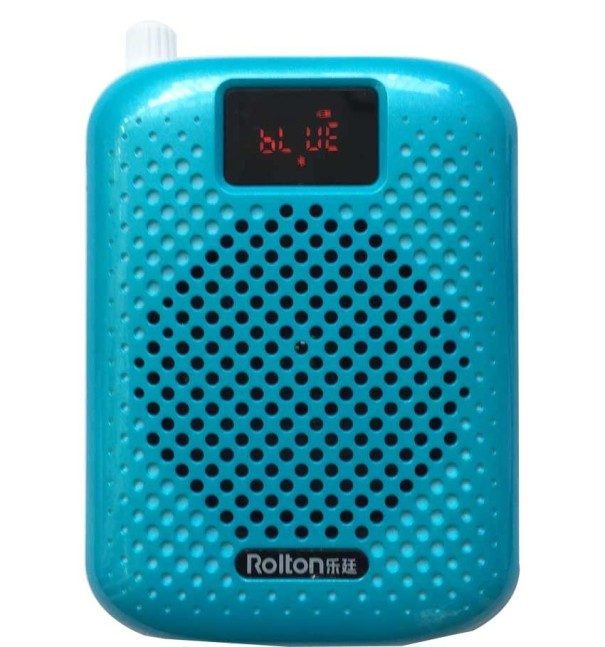 Micrófono con amplificador azul
