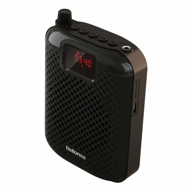 Micrófono con amplificador negro