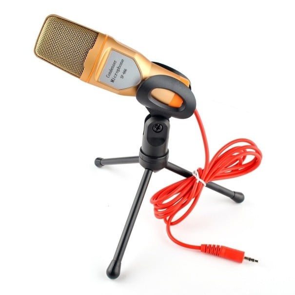 Microfoon met standaard K1485 goud