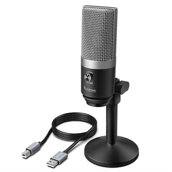 Microphone avec support K1479 argenté