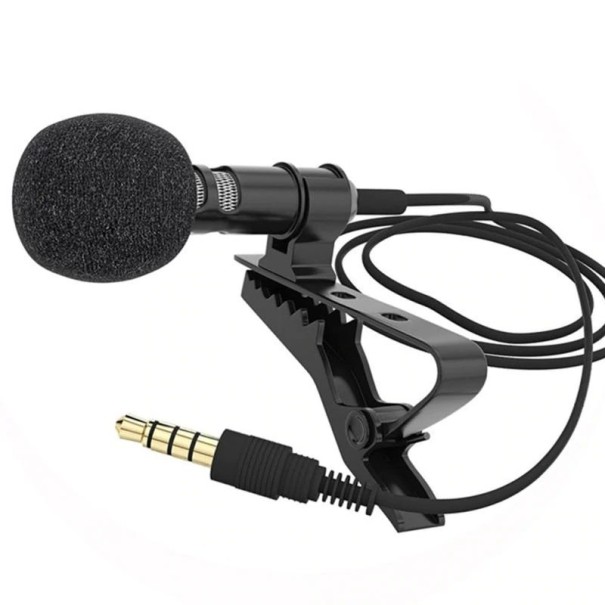 Microphone cravate avec connecteur jack 3,5 mm 3 m 1