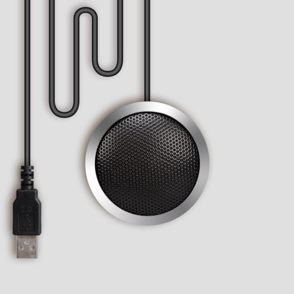 Microphone de bureau K1530 argenté 2 m