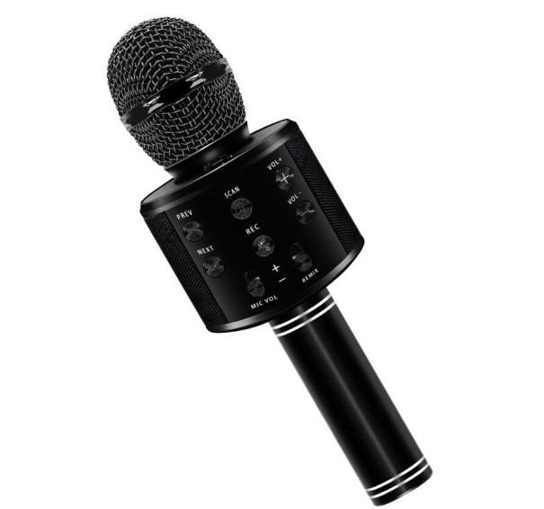 Microphone de karaoké noir
