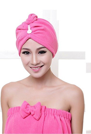 Microvezelhanddoek J3218 donkerroze