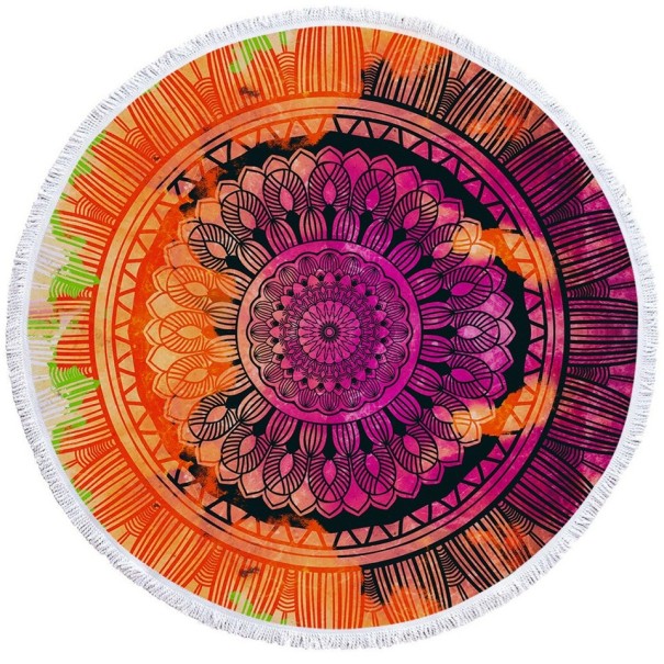 Microvezelhanddoek met mandala-motief 22