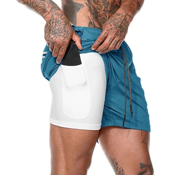 Miesten 2-in-1-shortsit XL 8