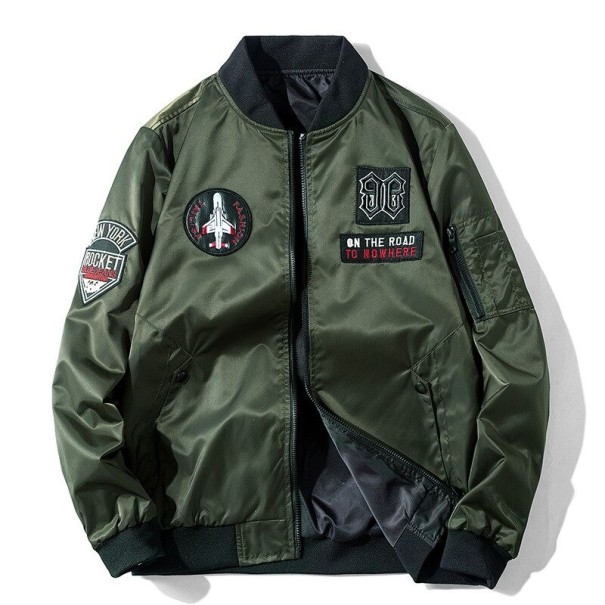 Miesten bombertakki F1133 armeijanvihreä XS 2