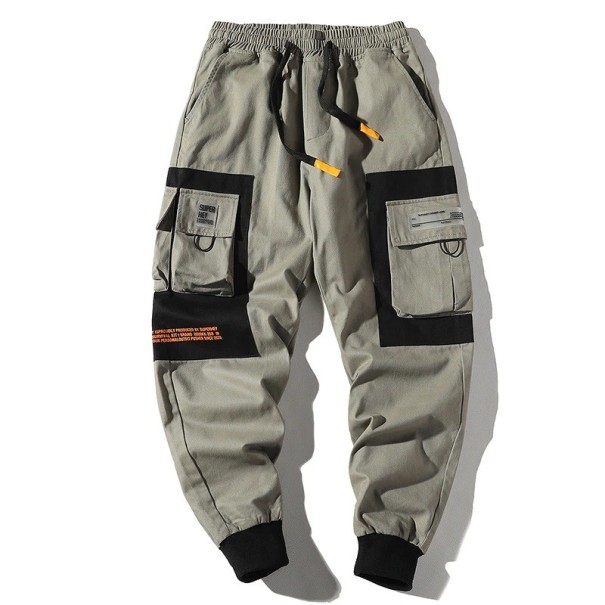 Miesten cargo-housut F1428 harmaa M