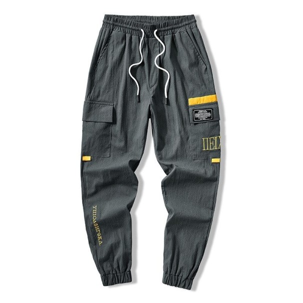 Miesten cargo-housut F1475 tummanharmaa S