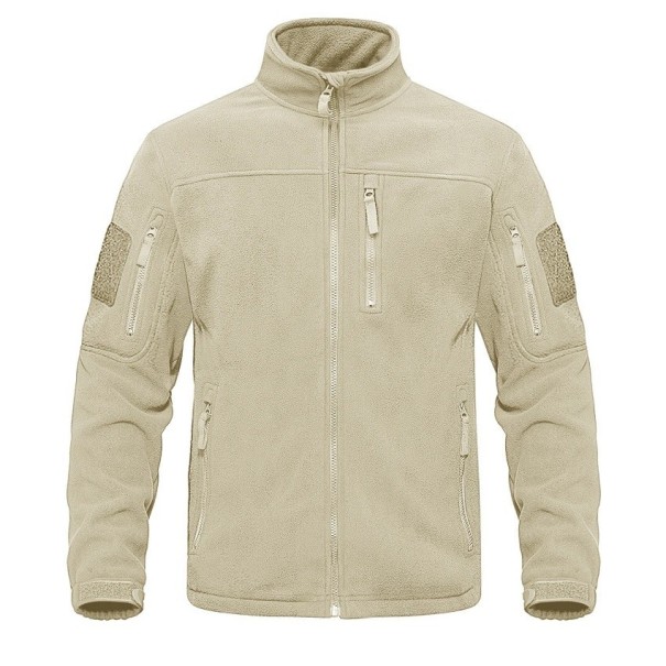 Miesten fleece-takki taskuilla beige M