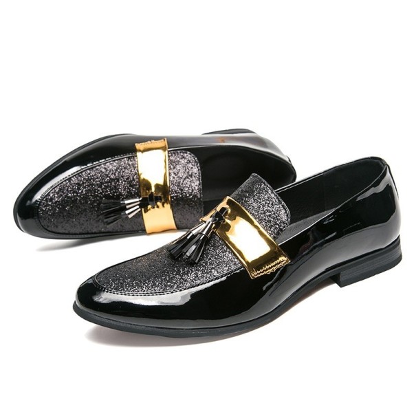 Miesten glitterloaferit J1534 musta 47