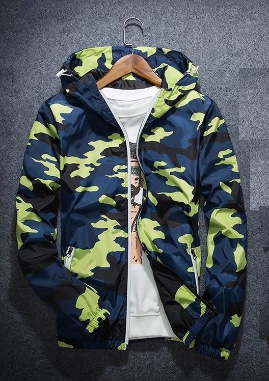 Miesten kevät/syksyinen maastokuvioinen takki J2597 keltainen XXS