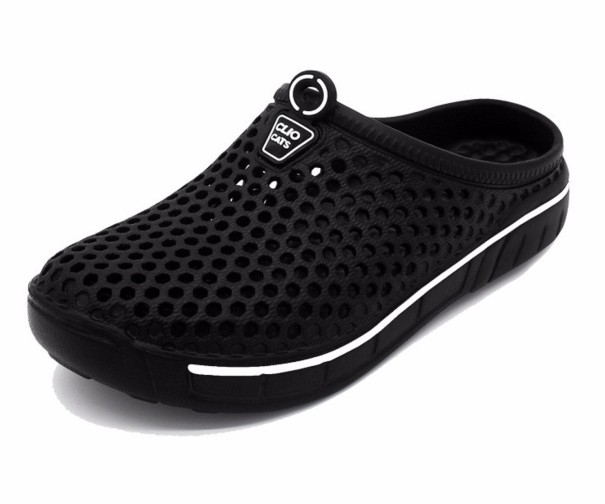 Miesten kumiset slip-on-tossut musta 37