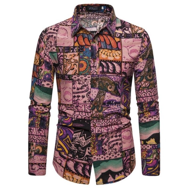 Miesten kuviollinen paita F704 L 4