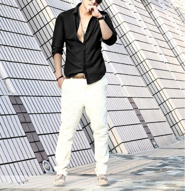 Miesten paita Hawaii J3056 musta L