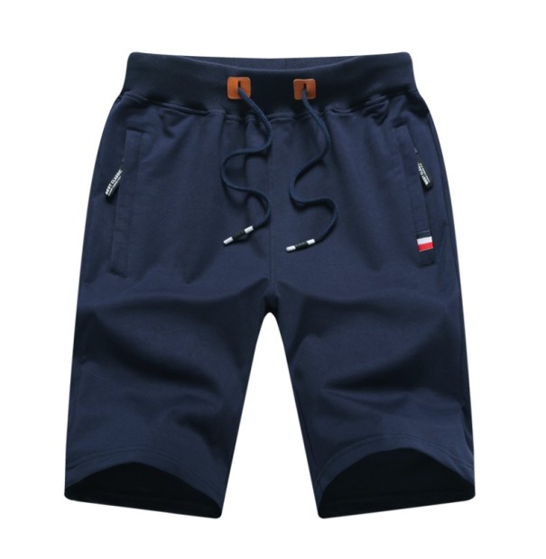 Miesten puuvillaiset shortsit A862 tummansininen XL