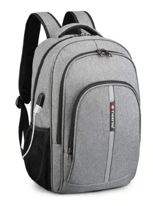 Miesten reppu E1051 harmaa