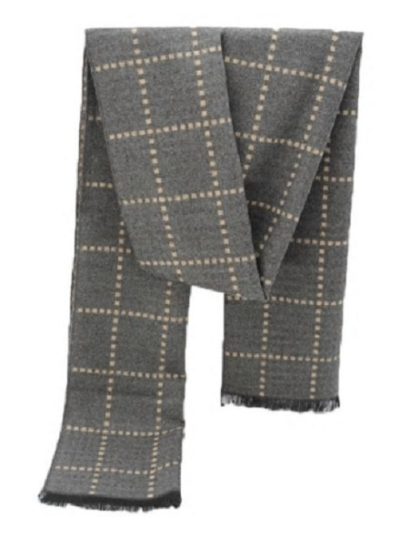 Miesten ruudullinen huivi J2061 harmaa