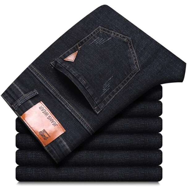 Miesten Slim Fit -farkut elastaanilla Mukavat pillifarkut jokapäiväiseen käyttöön Tyylikkäät miesten farkut modernilla leikkauksella musta 37