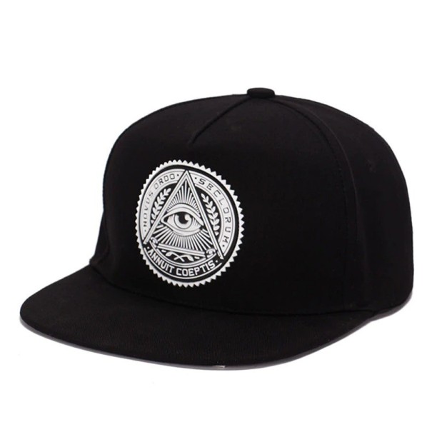 Miesten snapback-lippis silmällä musta