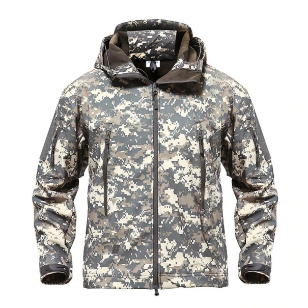 Miesten softshell-takki maastokuviolla S 1