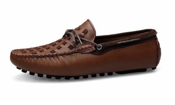 Miesten tikatut Billy-loaferit tummanruskea 40
