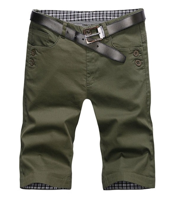 Miesten tyylikkäät shortsit armeijanvihreä 28