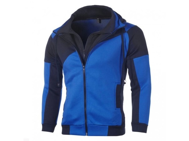 Miesten vetoketjullinen collegepaita F26 sininen XS