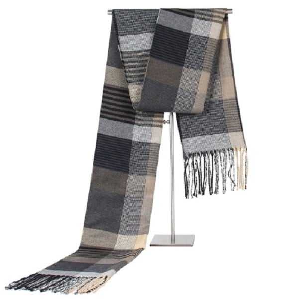 Miesten ylellinen ruudullinen huivi J754 3