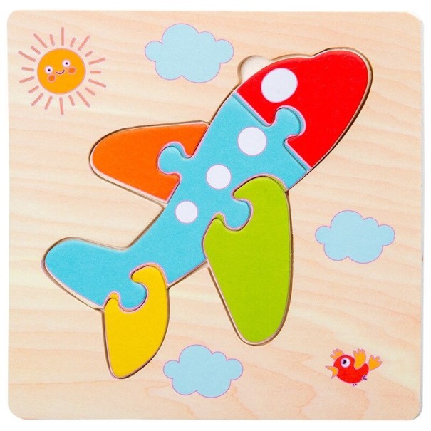 Mijloc de transport puzzle insert din lemn 5