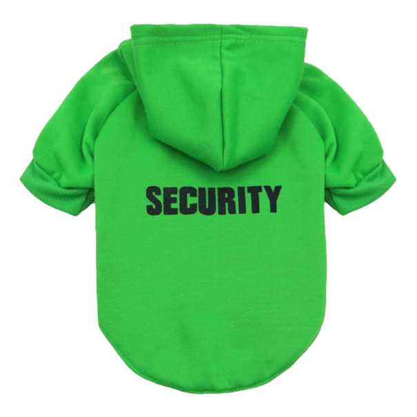 Mikina security pro psy a kočky zelená XS