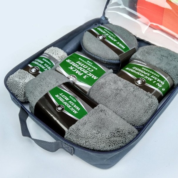 Mikrofiber bilhandduksset 9 st grå