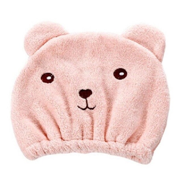 Mikrofiber hårhåndklæde rosa