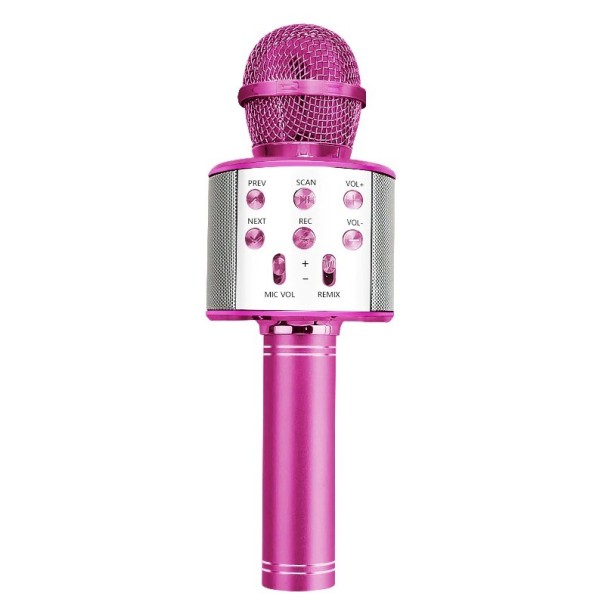 Mikrofon karaoke K1486 ciemny róż