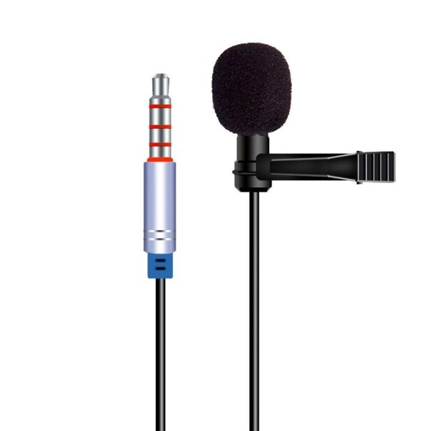Mikrofon med klips 4-polet 3,5 mm jackstik 1