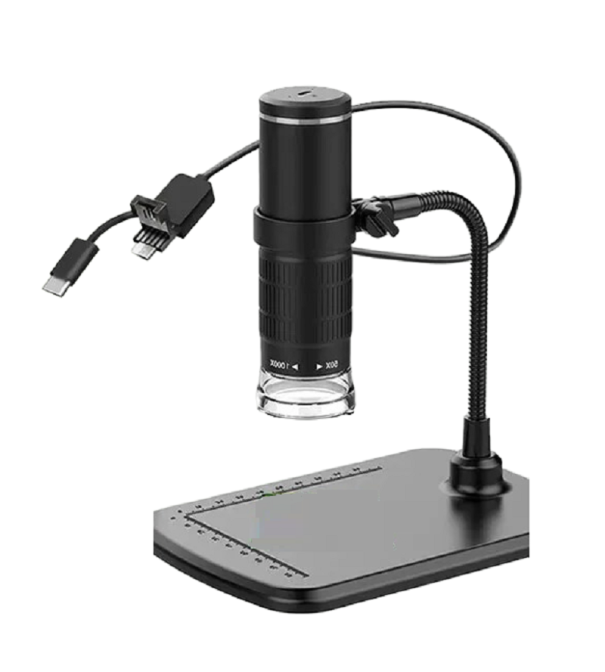 Mikroskop cyfrowy USB ze stojakiem 50-1000x, 640x480 px, 8 diod LED 1