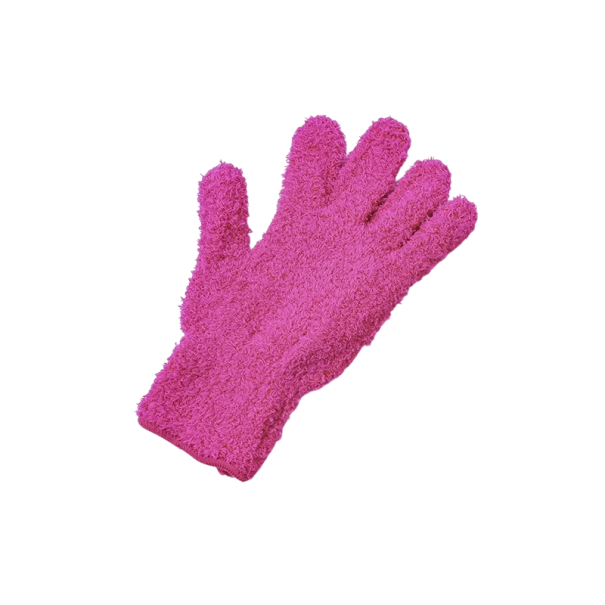Mikrovláknová rukavice na prach elastická prodyšná délka cca 23 cm mikrovlákno pro domácnost kuchyň úklid a čištění růžová