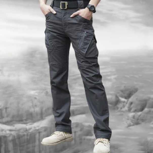 Militaire broek voor heren donkergrijs S