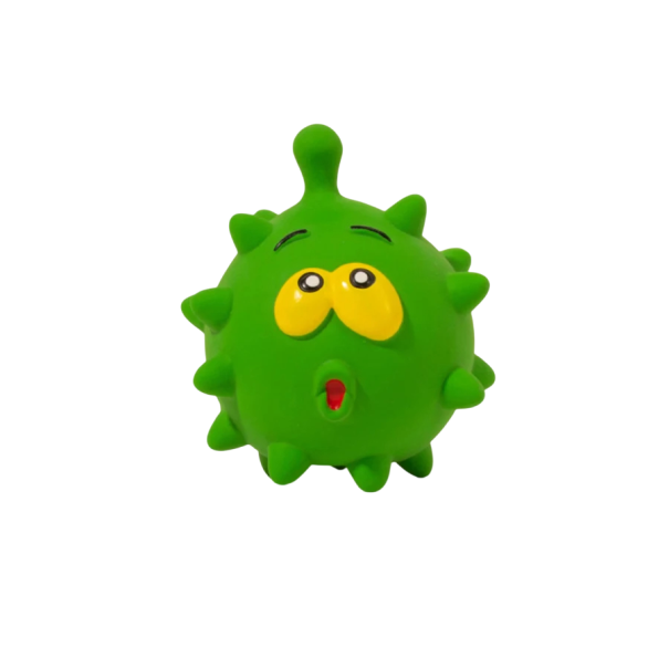 Minge din cauciuc cu fluier pentru câini 7,5 x 7,5 cm cu țepi pentru curățarea dinților Rezistentă la mușcături verde