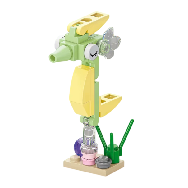 Mini 3D Building Set Seahorse 3.4 x 4.6 x 7.8 cm Set of 30 Micro Bricks Colourful Animal Model Construction Blocks Creative Toy for Children 1
