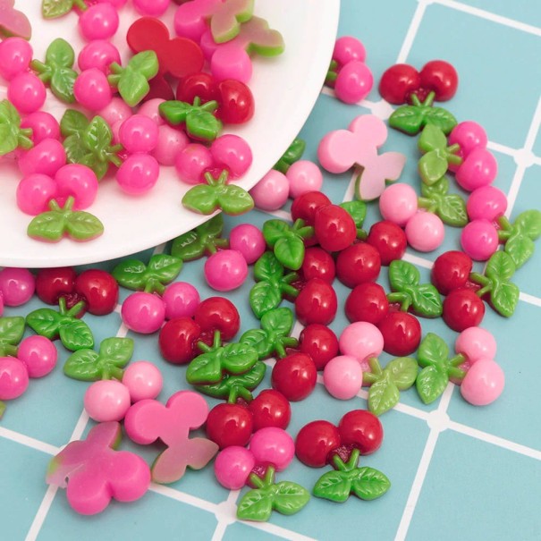 Mini adornos de cerezas 50 uds. 1