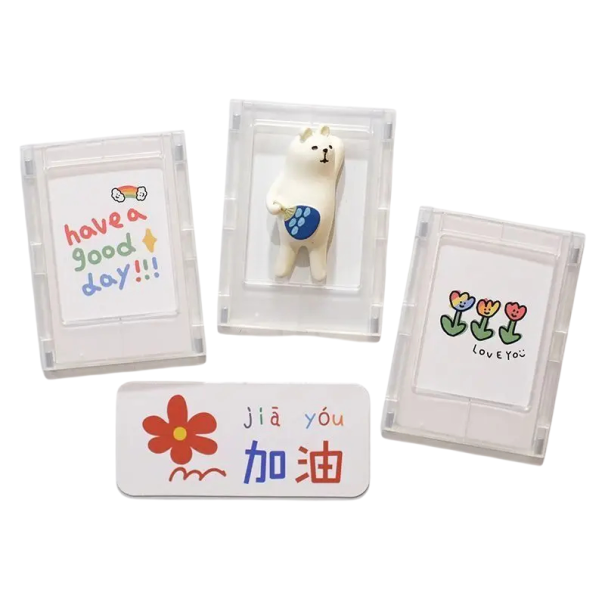 Mini akrylowy magnetyczny fotorameczek 8,8 x 6,3 cm Wewnętrzny rozmiar 6 x 4,5 cm Polaroidowy ramek na zdjęcia Na stół, półkę i lodówkę 1