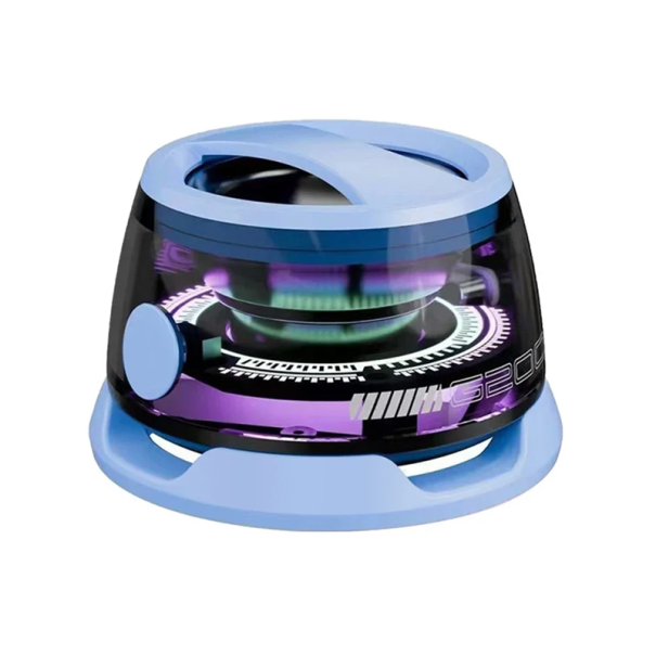 Mini altavoz Bluetooth de 1200 mAh con iluminación RGB, altavoz inalámbrico magnético de 3 W BT5.3, sonido estéreo portátil, compatible con base de silicona. azul