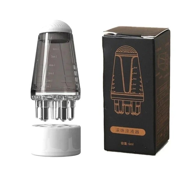 Mini appareil de massage pour la tête avec réservoir de 6 ml pour produits capillaires et cuir chevelu 5,5 x 2,5 cm gris